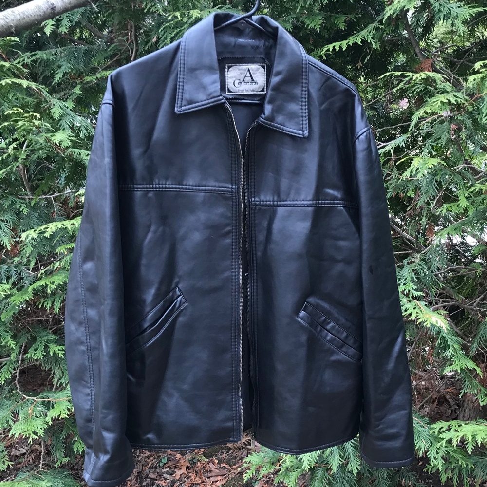 A Collezioni Mens Leather Jacket - Made in Italy - XL